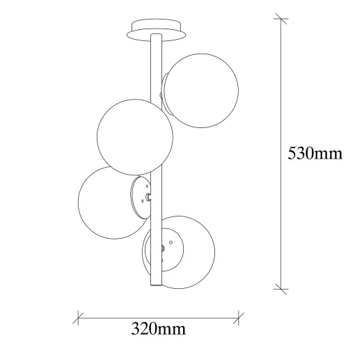 Opviq , 521SHN3427 , Faze - NT - 138 , Gold Color , Chandelier , E27