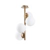 Elegant Gold Chandelier, 32 cm, Adjustable Height | Metal & Glass, Scandinavian Glam Design