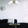 Glam Scandinavian Chandelier, Gold & White, 80x80 cm