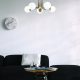 Glam Scandinavian Chandelier, Gold & White, 80x80 cm