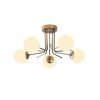 Glam Scandinavian Chandelier, Gold & White, 80x80 cm