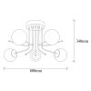 Glam Scandinavian Chandelier, Gold & White, 80x80 cm