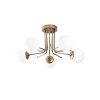 Glam Scandinavian Chandelier, Gold & White, 80x80 cm