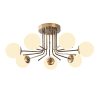 Glam Scandinavian Chandelier, Gold & White, 90x90 cm