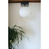 Elegant Black & White Chandelier, Metal Body, 15 cm