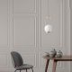 Glam Scandinavian Chandelier, White & Copper, 70 cm