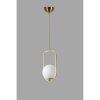 Glam Scandinavian Chandelier, White & Copper, 70 cm