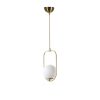 Glam Scandinavian Chandelier, White & Copper, 70 cm