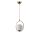 Glam Scandinavian Chandelier, White & Copper, 70 cm