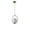 Glam Scandinavian Chandelier, White & Copper, 70 cm