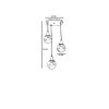 Elegant Amber & Gold Chandelier, Metal Body, 30 cm