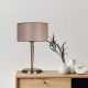 Elegant Metal Table Lamp, 55 cm, Beige & Black | E27, 40W Max