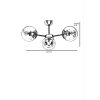 Scandinavian Chandelier, Copper & Fume, 55 cm, Metal