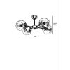 Scandinavian Chandelier, 60 cm, White Metal, E27 Socket