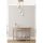 Glam Scandinavian Chandelier, White & Copper, 70 cm