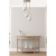 Glam Scandinavian Chandelier, White & Copper, 70 cm