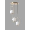 Glam Scandinavian Chandelier, White & Copper, 70 cm