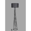 Scandinavian Floor Lamp, 150 cm Tall, Brown & Mustard, 100% FIR Tree Frame, E27 Socket, On/Off Switch, Stylish & Functional Lighting for Modern Spaces
