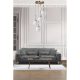 Scandinavian Glam Chandelier, White Metal, 70 cm
