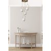 Glam Scandinavian Chandelier, White & Copper, 70 cm