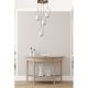 Glam Scandinavian Chandelier, White & Copper, 70 cm