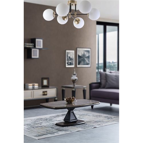 Modern White Chandelier, 65 cm, 100% Metal, E27 Socket