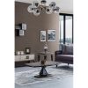 Scandinavian Chandelier, 65 cm, Black & Fume Metal Design