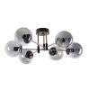 Scandinavian Chandelier, 65 cm, Black & Fume Metal Design
