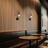 Modern Black Wall Lamp, Metal Body, 38 cm Height | E27, IP20