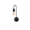 Modern Black Wall Lamp, Metal Body, 38 cm Height | E27, IP20