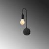 Modern Black Wall Lamp, Metal Body, 38 cm Height | E27, IP20