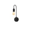 Modern Black Wall Lamp, Metal Body, 38 cm Height | E27, IP20