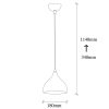 Modern Vintage Chandelier, Metal Body, 114 cm Height