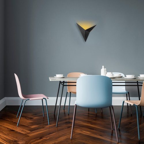 Modern Black Wall Lamp, Metal Body, 34x5 cm, IP20