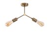 Vintage Copper Chandelier, 34x10cm, 2xE27, Modern Glam