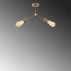 Vintage Copper Chandelier, 34x10cm, 2xE27, Modern Glam