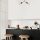 Modern Black Chandelier, Metal Body, 34x10cm, IP20