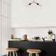 Modern Black Chandelier, Metal Body, 34x10cm, IP20
