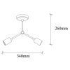 Modern Black Chandelier, Metal Body, 34x10cm, IP20