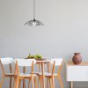 Industrial Black Chandelier, Adjustable Height, 50 cm