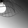 Industrial Black Chandelier, Adjustable Height, 50 cm