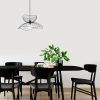 Industrial Black Chandelier, Adjustable Height, 50 cm