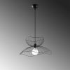 Industrial Black Chandelier, Adjustable Height, 50 cm