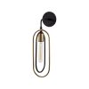Elegant Black & Gold Wall Lamp, Metal Body, 45 cm