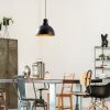 Modern Black Chandelier, Iron Body, 30x124 cm | Adjustable Height, E27 Socket, Industrial Design