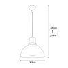 Modern Black Chandelier, Iron Body, 30x124 cm | Adjustable Height, E27 Socket, Industrial Design