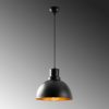 Modern Black Chandelier, Iron Body, 30x124 cm | Adjustable Height, E27 Socket, Industrial Design