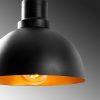 Modern Black Chandelier, Iron Body, 30x124 cm | Adjustable Height, E27 Socket, Industrial Design