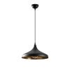 Modern Black Chandelier, 36 cm, Adjustable Height | Metal Body, E27 Socket, Industrial Design