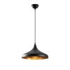 Modern Black Chandelier, 36 cm, Adjustable Height | Metal Body, E27 Socket, Industrial Design